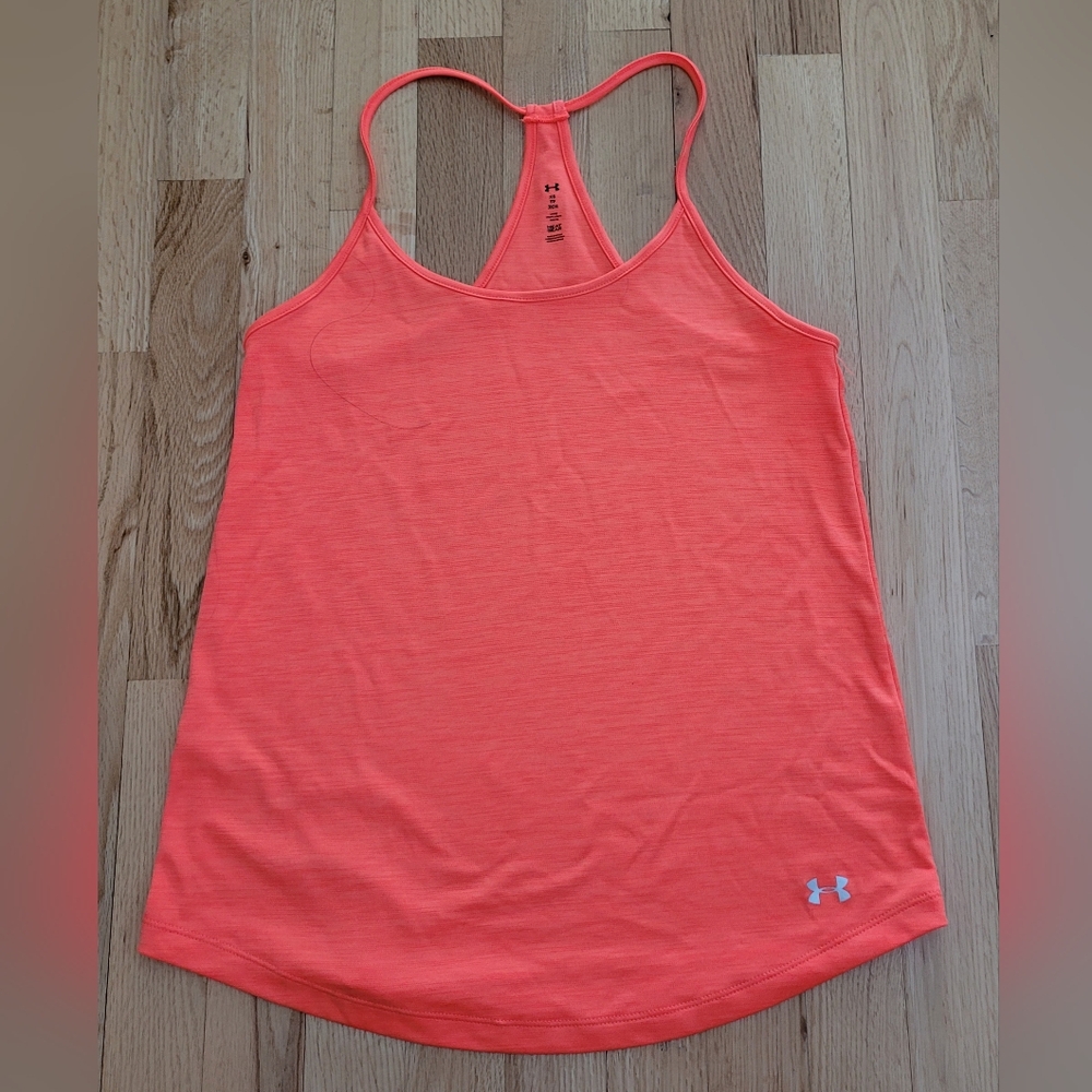 UNDER ARMOUR RACERBACK TANK HEAT GEAR LOOSE FIT ORANGE XS